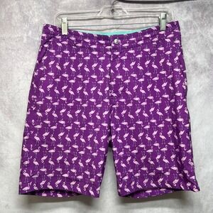 Bonobos Swim Hybrid Shorts Trunks Mens 30 Purple Flamingo 9" Inseam Mesh Lining